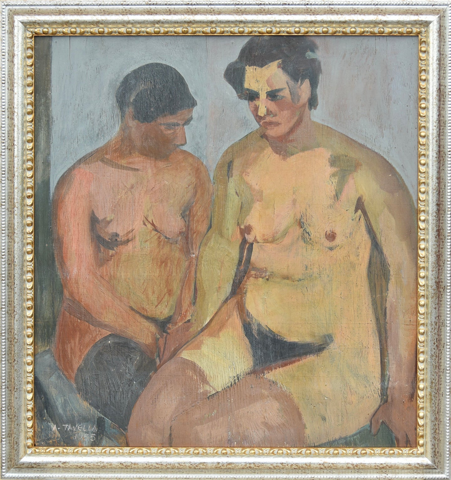 Aldo Tavella, Composizione con Due Nudi, 1954-1955